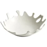 Nordic Coral Porcelain Salad Plate Abstract Irregular White Ceramic Dinner Plate Hotel Tableware Cooking Dishes Kitchen