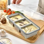 2/3/4 Grid Silicone Lunchbox Wheat Straw Compartmentalized Picnic Storage Boxs Durable Dinnerware Lunch Box