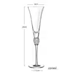4/2Pcs Creative Silver Rimmed Wine Glasses Set Diamond Glass Cup Cocktail Glass Champagne Cup Bar Party Long Stem Wedding