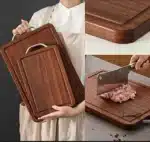 New Ebony Wood Cutting Board Antibacterial Anti Mold Kitchen Chopping Board Double Sided – base detail