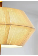 Wabi Sabi Hemp Rope Rattan Led Pendant Light For Living Room Dining Room Bar Hotel Wood Chandelier Hanging Lamp Fixture