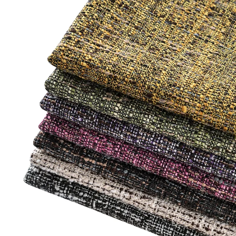 High End Sofa Fabric Thickened Solid Color Cotton Linen Coarse Fabric Tablecloth Pillow Sofa Cover Home Soft Package Wall