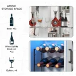 68.9“ Tall Corner Bar Cabinet, Wine Bar with LED Light and Mirror, Farmhouse Liquor Cabinet with Adjustable Shelf.Customized - Image 3