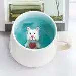 Creative Ceramic Coffee Mug with Lid and Spoon Cute Cartoon Three-dimensional Kawaii Animal Milk Cup Couple Gift Water Cup