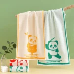 1Pc 25x50cm Cotton Cartoon Kung Fu Panda Absorbent Soft Bathroom Children Hand Towel Chinese New Year Gift – top view
