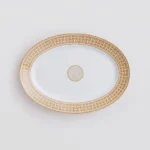 Newest Mosaic Patterned Grid-Shaped Dinner Plate Coffee Cup & Saucer Set Bone Coffee Sets Glasses Gold Outline Plates