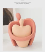 Nordic Morandi  Art Couple Statue Decoration Hom Ceramic Matte Couples Model Office Desk Decor Figurines for Living Room Gift - Image 11