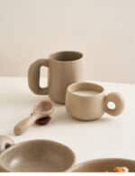 300/600ml Japanese Stoneware Retro Coffee Mug Breakfast Milk Oatmeal Cups Office Couple Water Mug Design Style Mug Birthday