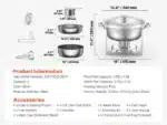 SucceBuy 4 Pack Chafing Dish Buffet Set Stainless Steel Chafer w/4 Full Size Pan Round Catering Warmer Server for Party
