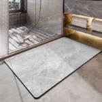 Stone Texture Diatomite Bath Mat Fast-Drying Water-Absorbent Rug for Bathroom Home Use – in a cozy room setting
