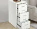 6 Drawer File Cabinet with Lock, Vertical Filing Storage Cabinets with Wheels Metal Rolling Organizer for Home Office Study