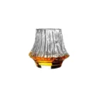 220ML Handmade Volcano Crystal Drinking Glass Cup Tumbler for Whisky Bourbon Cocktail with Gift Box – top view