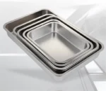 304 stainless steel plate tray rectangular square oven tray baking pot dish deep Japanese barbecue bbq cafeteria Storage trays - Image 39