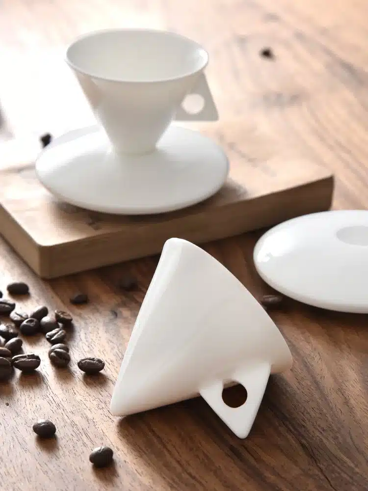 70ml White Cone Coffee Cup And Saucer Set Office Coffeeware Ceramic ESPRESSO Glass Cappuccino Mug Bone China Demitasse Teacup