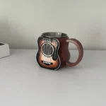 New Unique Musical Instrument Coffee Mug Creative 3D Saxophone Violin Cup Novel Mugs Milk Cup High-End Gift Desktop