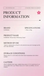 Glutathione Niacinamide Body Lotion Skin Brightening Hydrate Revitalize Even Skin Tone Whitening Face Bleaching Lightening