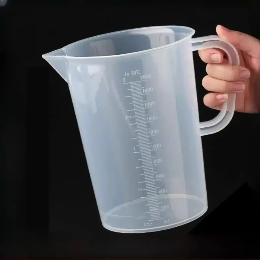 Office Textbook Science Laboratory Beaker Transparent Kitchen Plastic Measuring Cup Scale Capacity 100/250/500/1000/2000ML