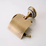 Antique Bronze Bathroom Paper Holder with Shelf Bathroom Paper roll Holder Brass Towel Rack Toilet Paper Holder Tissue Box