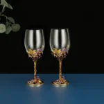 Creative Enamel Iris Glass cup Champagne Flutes Crystalline Party Gift Toasting Glass Goblet Crystal Anniversary unique mug