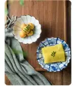 Imperial tall bowl Japanese retro ceramic bowl Restaurant Pastry sushi tableware – close-up detail