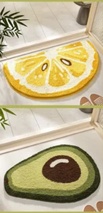 Funny Fruit Bath Mat - Non-Slip Microfiber Rug for Bathroom, Super Absorbent & Quick Dry, Cute Cartoon Shape, Soft Flocked - Image 32