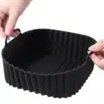 Square Silicone Air Fryer Basket Pan Reusable Food Safe Baking Mold for Oven BBQ Barbecue Cooking Kitchen Bakeware Pastry