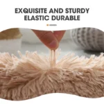 Plush bathroom rug set with toilet lid cover and mat in a modern bathroom