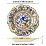 Hand Painted Ceramic Plate Creative Irregular Steak Dish Western Dinnerware Home Decor – base detail