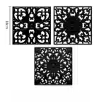 3pcs Silicone Placemats Square Heat Resistant Mats Placemat Kitchen Tableware Mat Hot Pots and Pans Coaster Kitchen