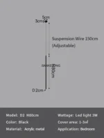 Modern Minimalist LED Longer Pendant Lights For Bedroom Bedside Reading Chandelier Lamps Living Room Bar Coffee Decor