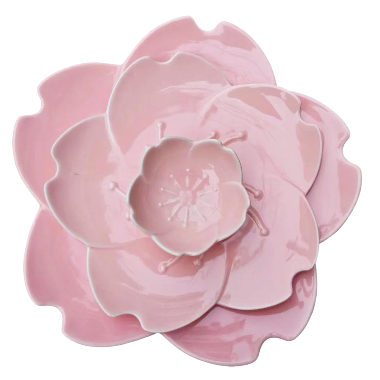 GIEMZA Ceramic Dinner Plates 3pcs Pink Flower White Floral Dish Dinnerware Sets Platos De Ceramica GIEMZA Ceramic Dinner Plates 3pcs Pink Flower White Floral Dish Dinnerware Sets Platos De Ceramica Porcelain Plate Stoneware