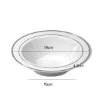 20PCS Disposable Tableware Plastic Salad Soup Bowl High-end Heavy Duty Phnom Penh Banquet Disposable Dessert Plate – side