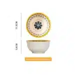 Nordic Style Ceramic Rice Bowl Underglaze Japanese Breakfast Bowl High Aesthetic Value round Shape Dinnerware Set – close-up