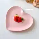 Cartoon Cute Heart Shaped Ceramic Plate Shaped Love Salad Plate Home Breakfast Bread Omelette Dishes Tableware Kitchen