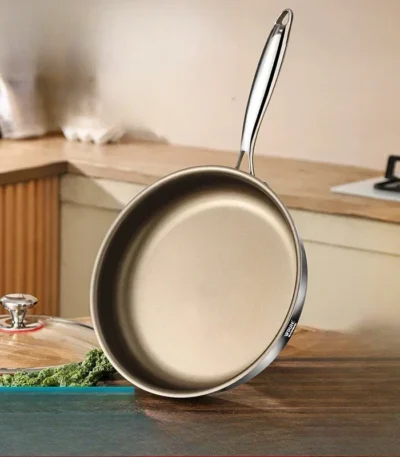 Titanium Pan Non-stick Frying Pan Household Wok Steak Frying Pan Induction Cooker Gas Stove Special Wok Frying