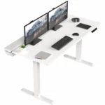Electric 60 x 30 in Standing Adjustable Gaming Desk with Hidden Cable Trays, Full-Size Mouse Pad, Holds 220 lbs,, Customized