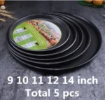 6 to 12inch Premium Non-Stick Pizza Pan Bakeware Carbon Steel Pizza Plate Round Deep Dish Pizza Pan Tray Mold Mould Baking Tools - Image 10