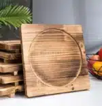 Wood Pot Holder Wooden Trivets Bowl Trivet Hot Stone pot Mat Korean Dolsot Plate Base Placemat Bibimbap Coaster Pan Dish