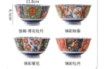 Ceramic ramen bowl with lid, Japanese style tableware for soup or rice