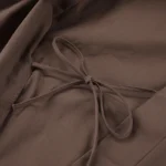 NHKDSASA Brown Robes For Women Loose Three Quarter Sleeve Nightwear Sashes Cotton Bathrobe Female Casual Sleepwear Summer