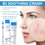 Facial redness repair cream on a shelf with other Goldoma products.