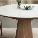 Slate Extendable Round Dining Table – close-up detail