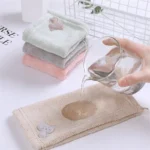 1Pc 25x25cm Small Square Cartoon Animal Hand Towel Wall Hanging Super Absorbent Kitchen Coral Fleece Dishcloth – close-up