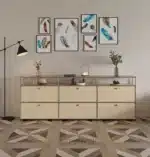 Modern Module Living Room Cabinet Stainless Steel TV Cabinet Storage Combination Sideboard Chest of Drawers Customizable