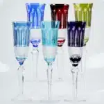 Crystal Flute Champagne Glasses Multicolor Wine Glass Cup Handmade Hand Carved Edo Kiriko Wedding Gift With Gift Box 1PC