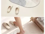 Bathroom Carpet Non-slip Strong Absorbent Floor Mats Home Decor Beige Stripes Bath Mat Toilet Entrance Area Rug Alfombra De