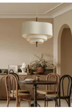 Japanese Wabi Sabi Cloth Ceiling Chandelier For Living Room Island Bedroom LED Pendant Light Modern Home Decor Lighting – in