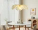 WabiSabi Japan minimalist ceiling light fabric flower chandelier in living room