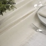 2 -10 Meters Cotton Table Runner Retro Textured Gauze Cloth Vintage Linen for Dining Weddings Party Christmas Decoration