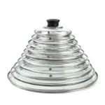 Pot Cover Tempered Glass Round Frying Pan Cover Visible Vertical Lid Pot Lid Cookware Parts Kitchen Accessories 20-30cm